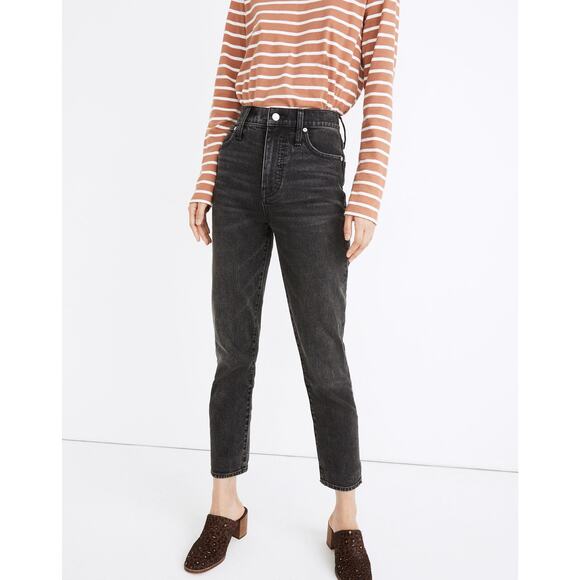 MADEWELL Petite Perfect Vintage Ankle Jean Claybrook Wash Black Size 26P - Picture 1 of 11